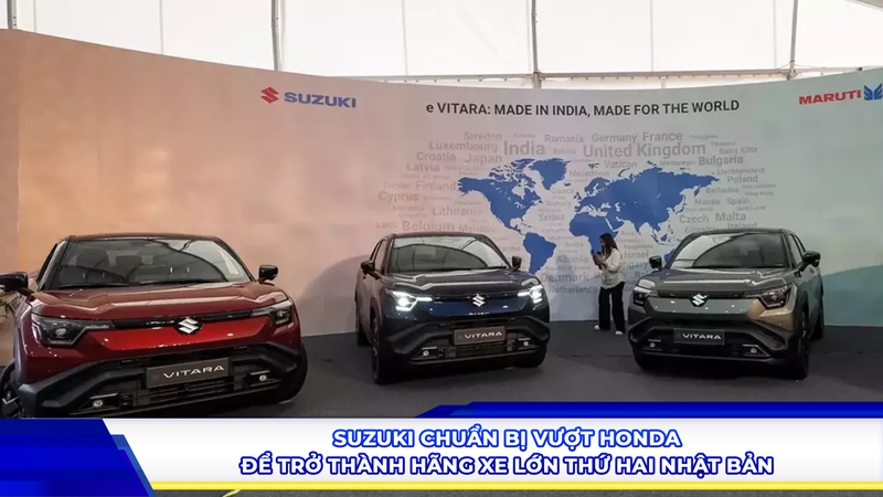 Suzuki chuẩn bị vượt Honda để trở thành hãng xe lớn thứ hai Nhật Bản